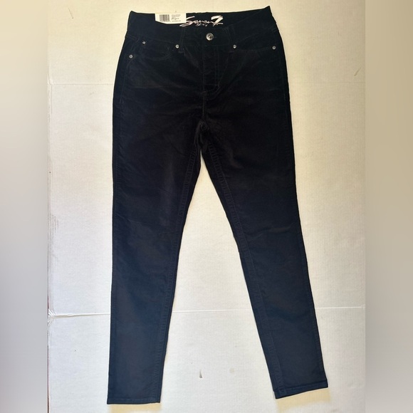Velvet Seven7 tummy-less high rise black skinny pants NWT Sz-8. N11 - Picture 2 of 8